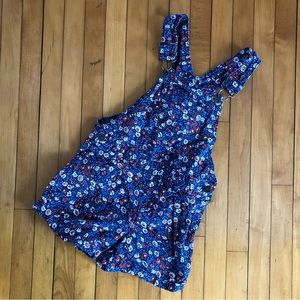 OshKosh | Girls Cotton Floral Shortall | Size 5T